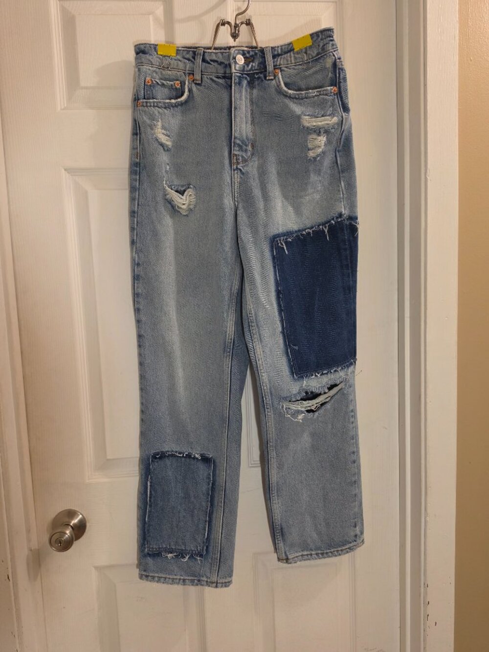 BDG Urban Outfitters Patchwork Distressed Straight Jeans – W28 L32